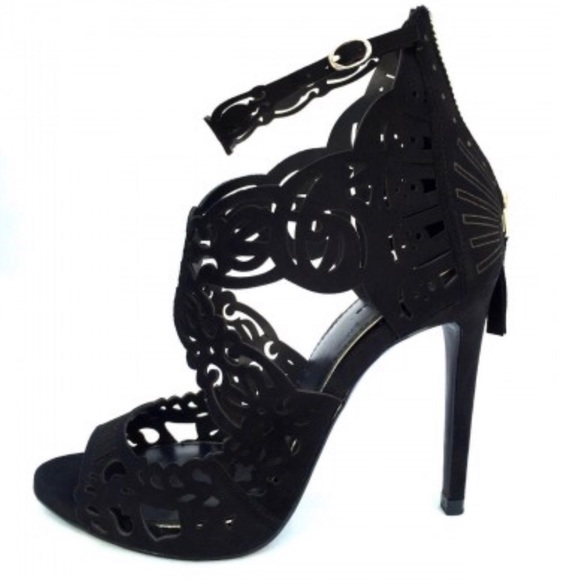 Zara Shoes - ZARA Black Leather Ankle Strap Heels EU 38